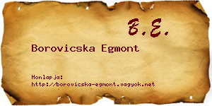 Borovicska Egmont névjegykártya